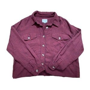 American Eagle Cropped Flannel